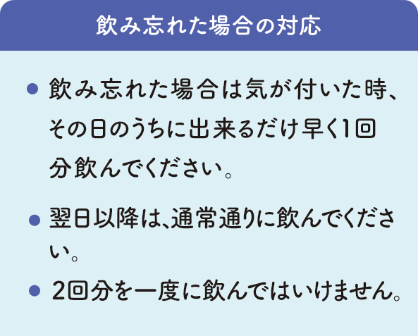 飲み忘れた時の対応